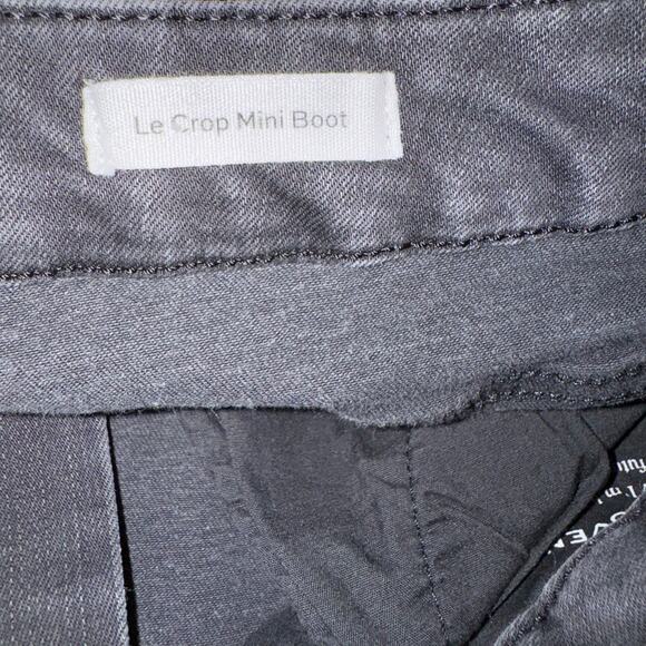 FRAME Le Crop Mini Boot Black Jeans 33 High Rise Designer Denim - Picture 5 of 6